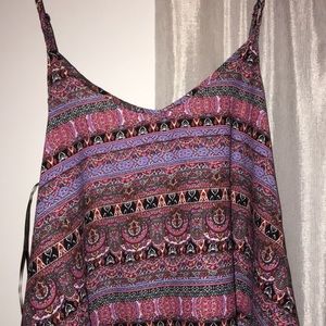 Pink and purple tribal cami